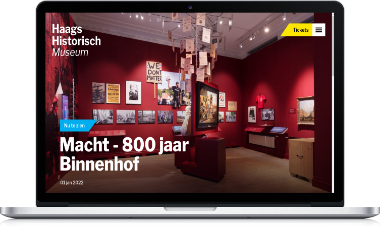 haags historisch museum website laptop